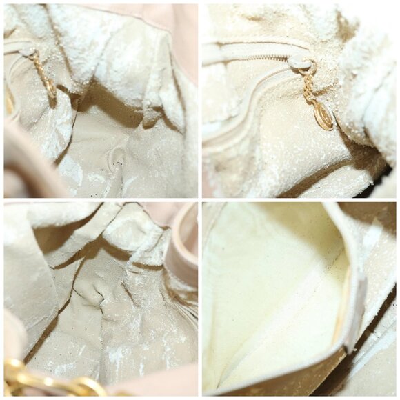 GUCCI Bamboo Hand Bag Leather 2way Beige Gold - Picture 15 of 16